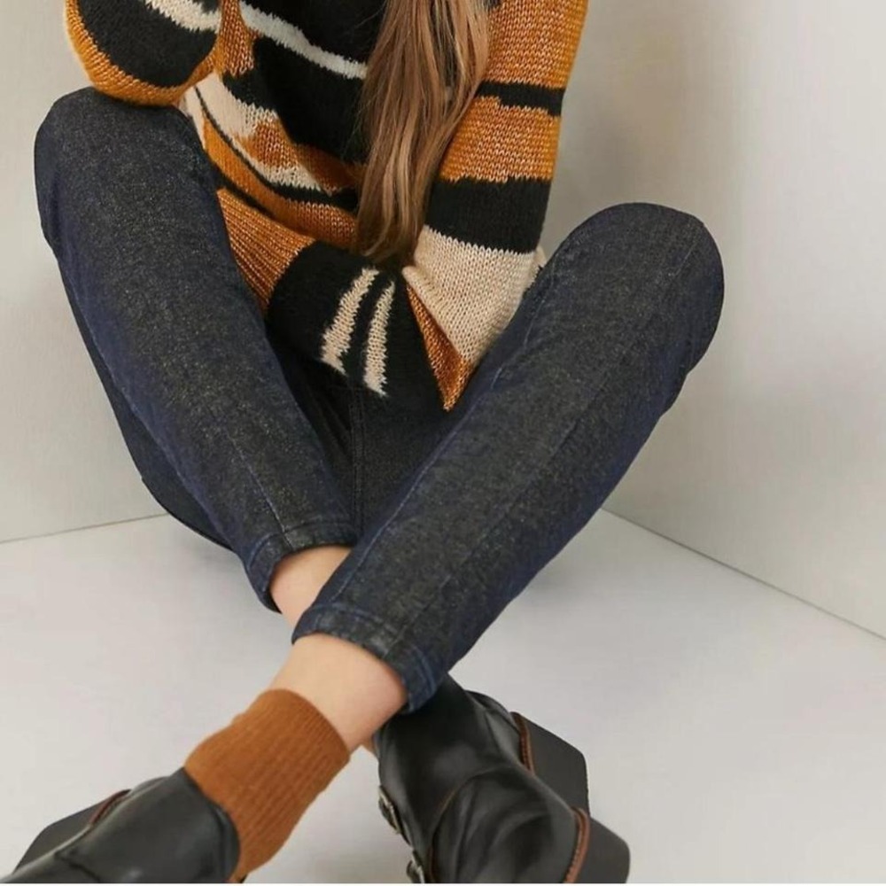 Anthropologie Pilcro Gold Shimmer Skinny Jeans – Women's Size 2 - Picture 7 of 8